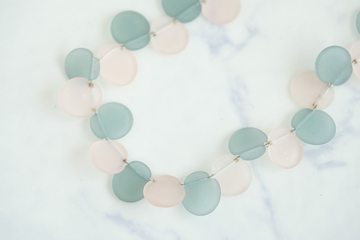 ベネチアンガラスネックレス パステル系