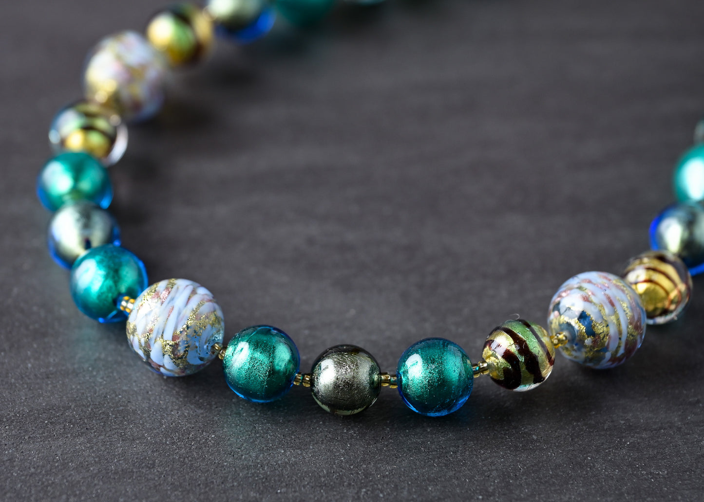 ベネチアンガラスビーズネックレス 着けるベネチア博物館