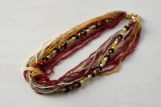 軽いのにゴージャス！ベネチアンシードグラスのネックレス